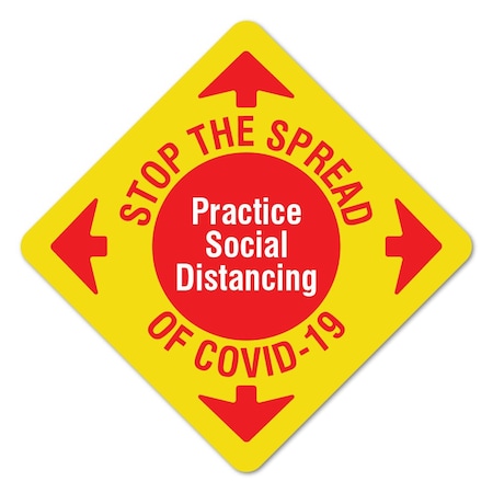 Signmission Stop The Spread Non-Slip Floor Graphic, 16in Vinyl Decal, 16" H, FD-X-16-9987 FD-X-16-9987